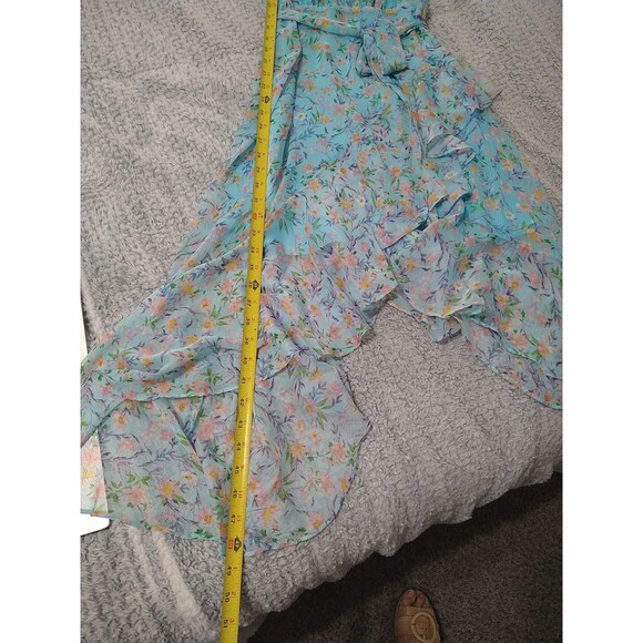 Cece High Neck High Low Ruffled Sleeveless Dress Sz 8 Boho Feminine Cottage Core - Picture 8 of 9